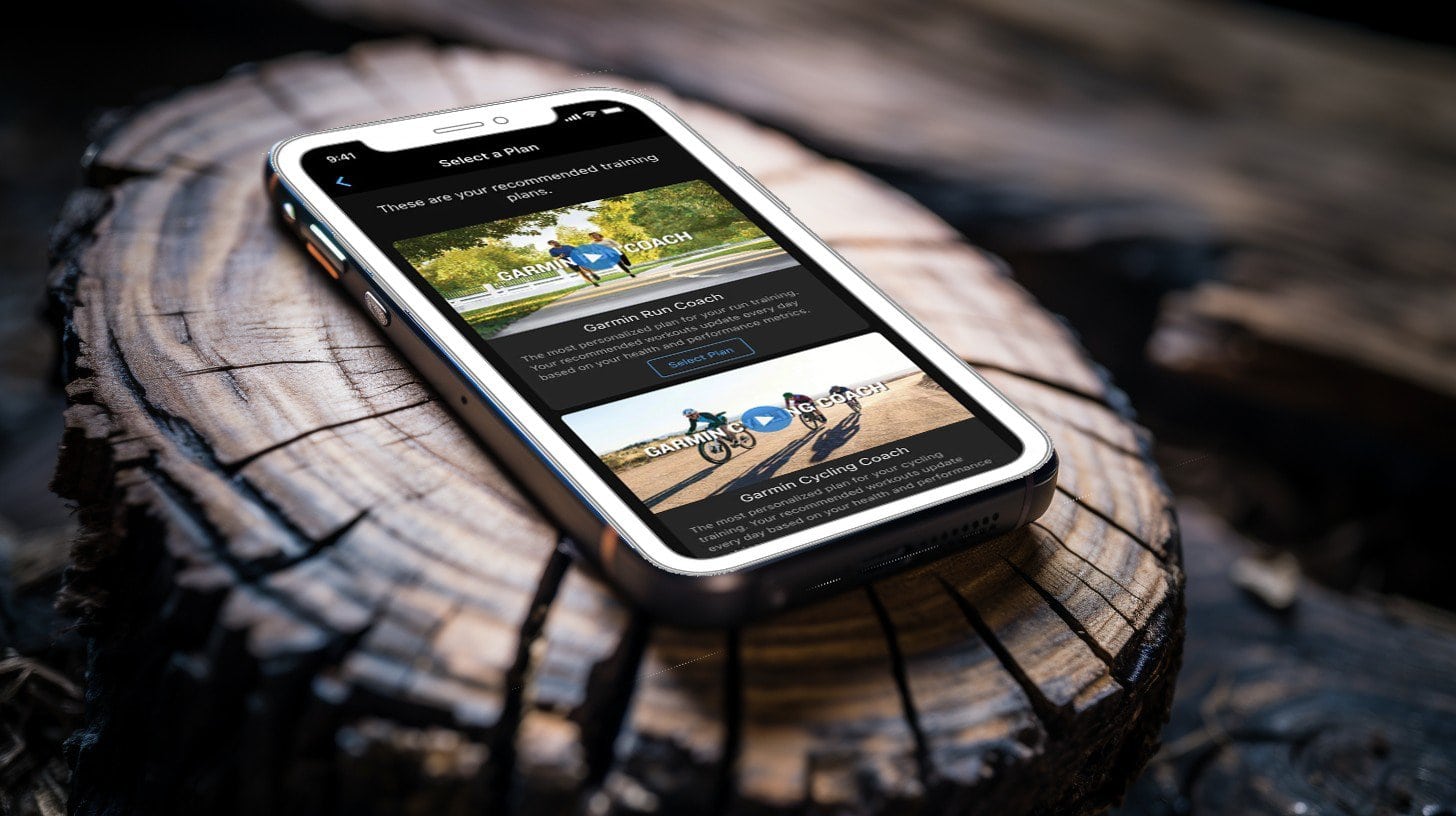 garmin-coach-trainingsplan Mountainbike Trainingsplan Garmin Connect auf einem Smartphone