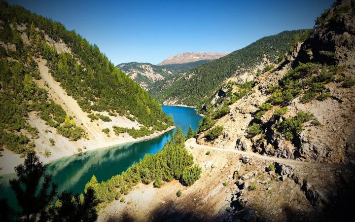 MTB Mehrtagestour und Alpenüberquerung Passo Gallo, Livigno See