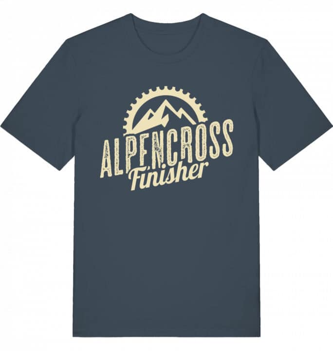 Alpencross Finisher T-Shirt "Trail Stolz" - Dark - Farbe: India Ink Grey