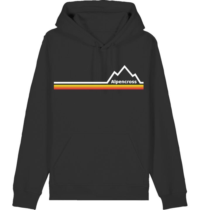 Alpencross – Retroline Edition Hoodie - Farbe: Black