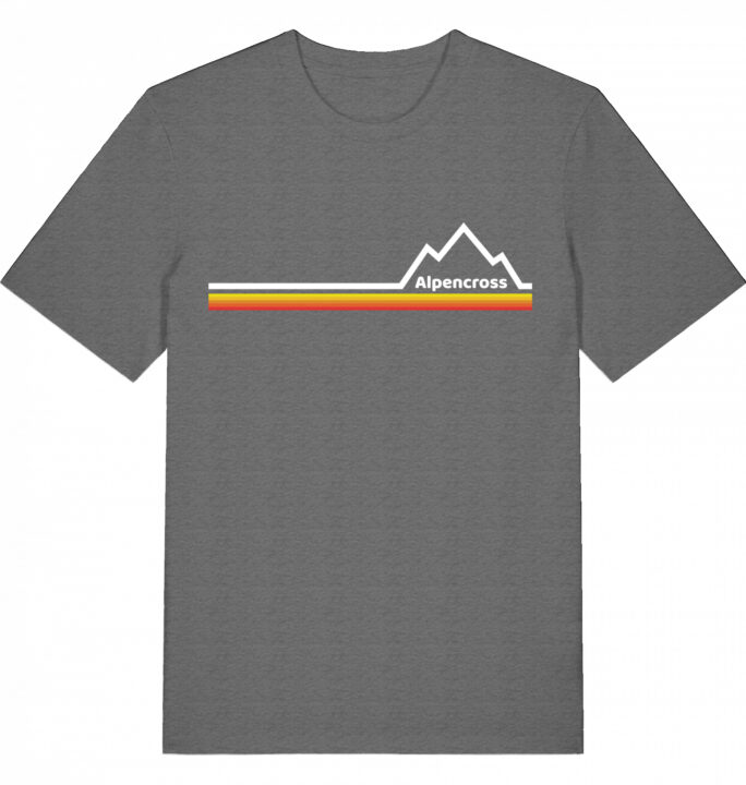 Alpencross – Retroline Edition T-Shirt - Farbe: Dark Heather Grey