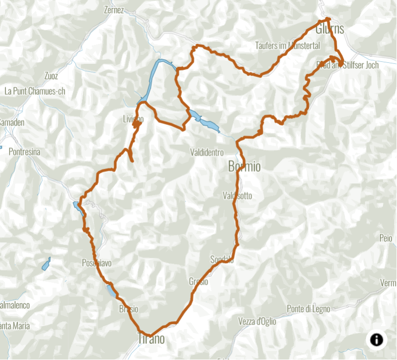 Vinschgau-Livigno-Stilfserjoch Übersichtskarte